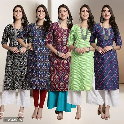 Fancy Crepe Kurtis For Women Pack Of 5-thumb0