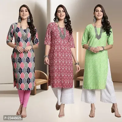 Fancy Rayon Kurtis For Women Pack Of 3