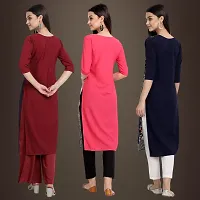 Fancy Crepe Kurtis for Women Pack Of 3-thumb1