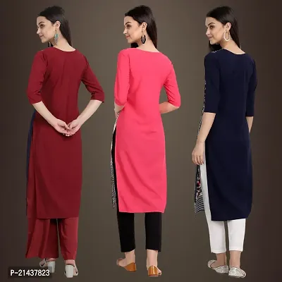 Fancy Crepe Kurtis for Women Pack Of 3-thumb2