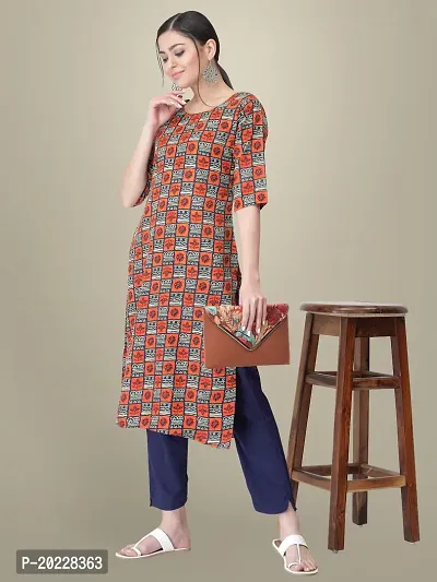 Stylish Crepe Printed Kurti For Women-thumb0