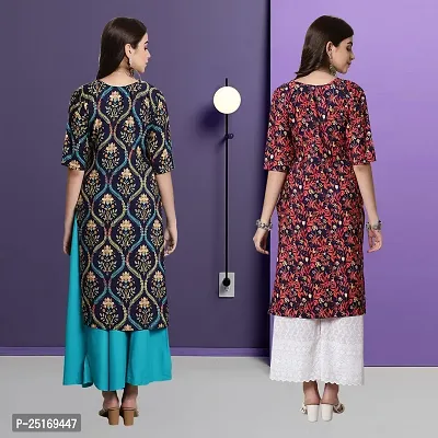 Fancy Crepe Kurtas For Women Pack Of 2-thumb2