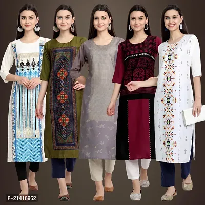 Fancy Crepe Kurtis For Women Pack Of 5