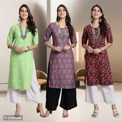 Fancy Rayon Kurtis For Women Pack Of 3