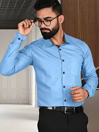 Comfortable Multicoloured Cotton Long Sleeve Formal Shirt For Men Pack Of 2-thumb2