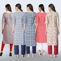 Women Stylish Crepe Printed Staright Kurta-thumb1