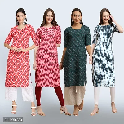 Women Stylish Crepe Straight Kurta