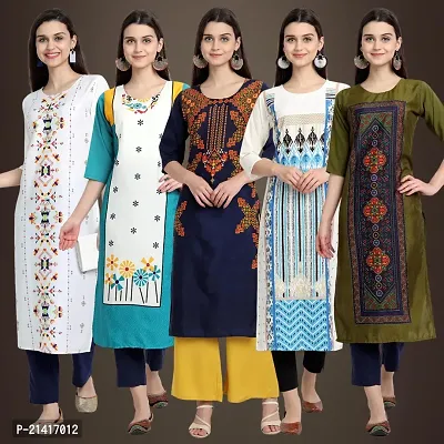 Fancy Crepe Kurtis For Women Pack Of 5