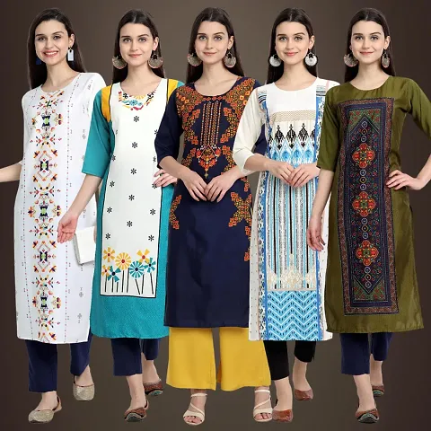 Stylish Fancy Kurtis Pack Of 5