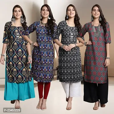 Fancy Crepe Kurtis for Women Pack Of 4