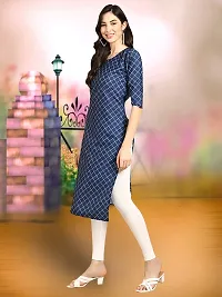 Fancy Crepe Printed Stitched Kurta For Women-thumb1