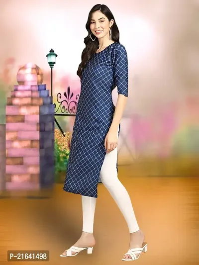 Fancy Crepe Printed Stitched Kurta For Women-thumb2