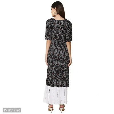 Women Crepe Digital Printed Straight Kurti  Pack of 3-thumb2