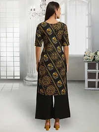 Stylish Black Crepe Stitched Kurta For Women-thumb4