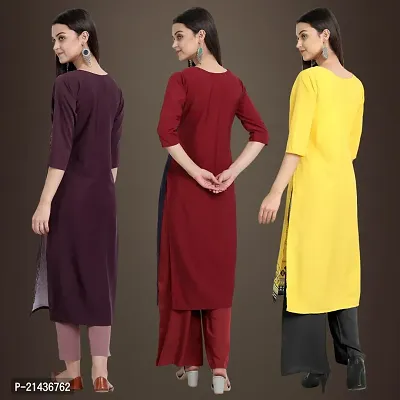 Fancy Crepe Kurtis for Women Pack Of 3-thumb2