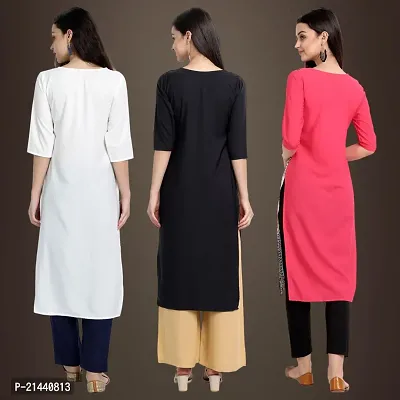 Fancy Crepe Kurtis for Women Pack Of 3-thumb2