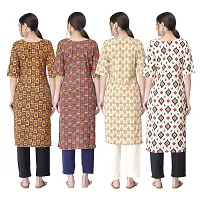 New Crepe Combo Printed Kurtis For Women Pack Of 4-thumb1