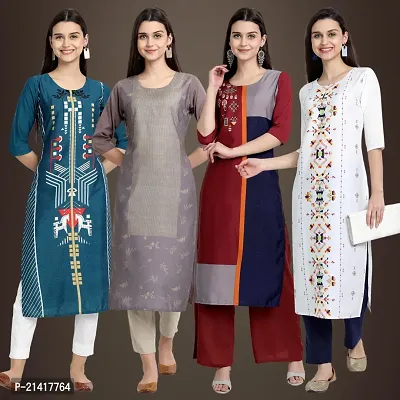 Fancy Crepe Kurtis for Women Pack Of 4