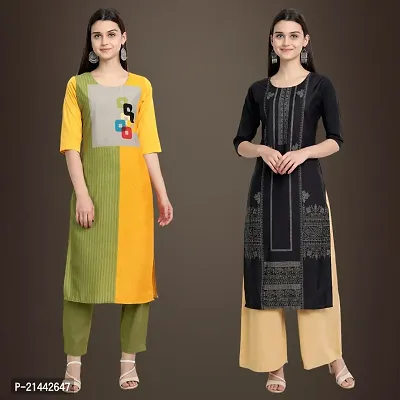 Fancy Crepe Kurtis for Women Pack Of 2-thumb0