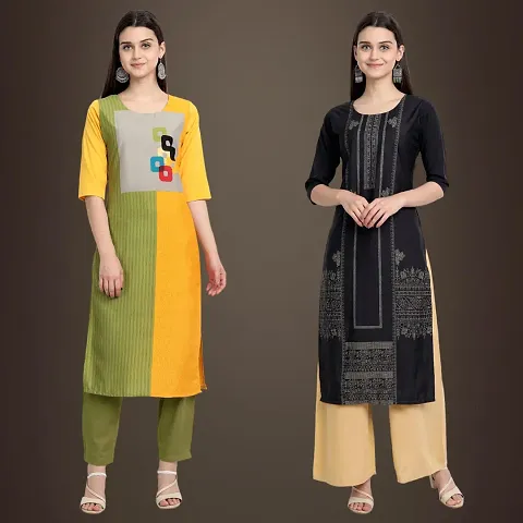 Stylish Fancy Crepe Kurtis Pack Of 2