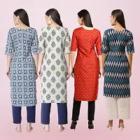 Women Stylish Crepe Printed Straight Kurta-thumb1