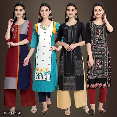 Fancy Crepe Kurtis for Women Pack Of 4-thumb0