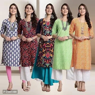 Fancy Crepe Kurtis For Women Pack Of 5