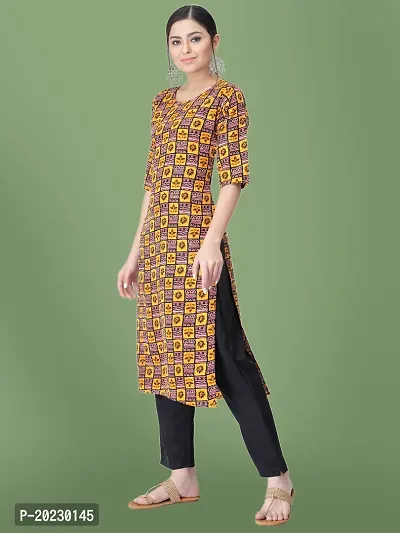 Stylish Crepe Printed Kurti For Women-thumb2