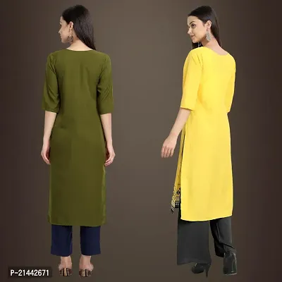 Fancy Crepe Kurtis for Women Pack Of 2-thumb2