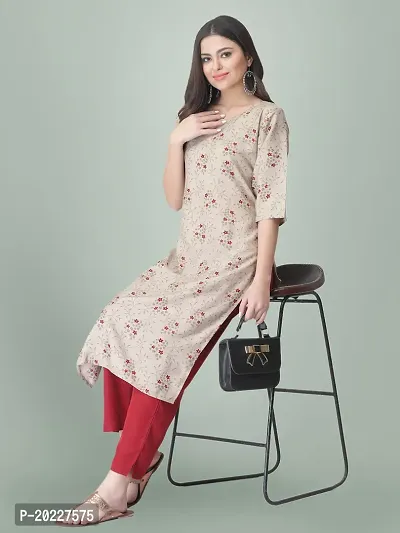 New Stylish Crepe Printed Kurti For Women-thumb0