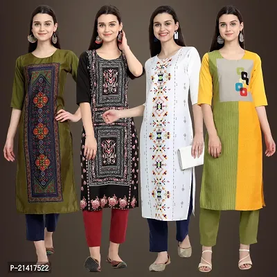 Fancy Crepe Kurtis for Women Pack Of 4-thumb0