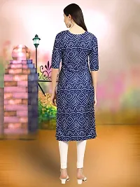 Fancy Crepe Printed Stitched Kurta For Women-thumb2