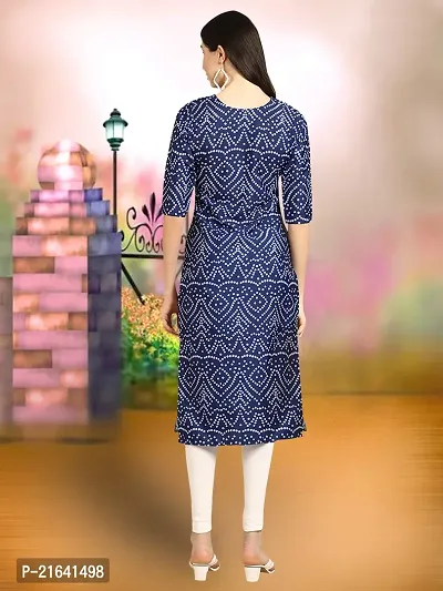 Fancy Crepe Printed Stitched Kurta For Women-thumb3