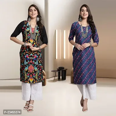 Fancy Rayon Kurtis For Women Pack Of 2