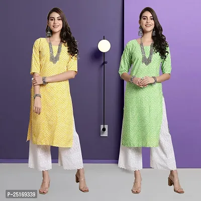 Fancy Crepe Kurtas For Women Pack Of 2-thumb0