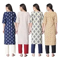 New Crepe Combo Printed Kurtis For Women Pack Of 4-thumb1