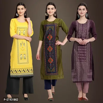 Fancy Crepe Kurtis for Women Pack Of 3