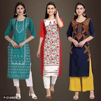 Fancy Crepe Kurtis for Women Pack Of 3