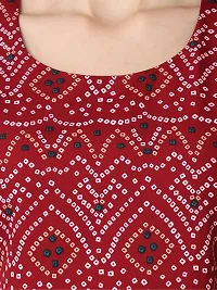 Stylish Maroon Crepe Stitched Kurta For Women-thumb4