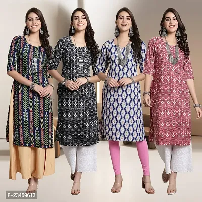 Fancy Crepe Kurtis for Women Pack Of 4-thumb0