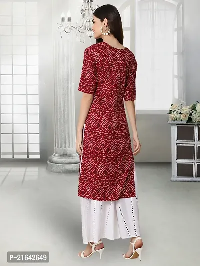 Stylish Maroon Crepe Stitched Kurta For Women-thumb4