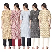 New Crepe Printed Kurtis Combo For Women Pack Of 5-thumb1