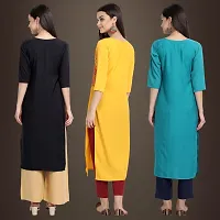 Fancy Crepe Kurtis for Women Pack Of 3-thumb1