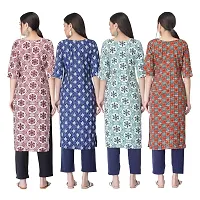 New Crepe Combo Printed Kurtis For Women Pack Of 4-thumb1