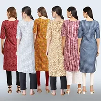 Women Stylish Crepe Printed Straight Kurta Combo-thumb1