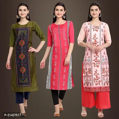 Fancy Crepe Kurtis for Women Pack Of 3