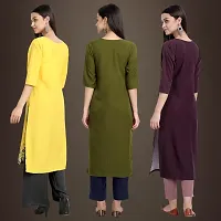 Fancy Crepe Kurtis for Women Pack Of 3-thumb1