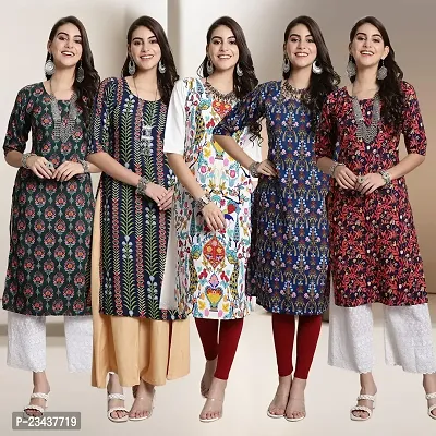 Fancy Crepe Kurtis For Women Pack Of 5