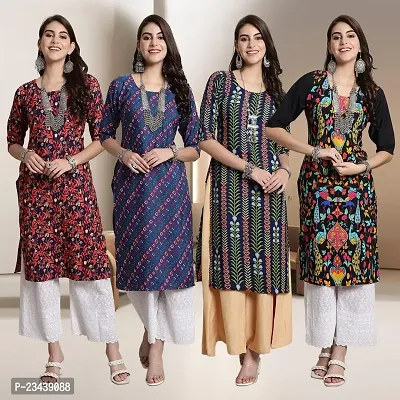 Fancy Crepe Kurtis for Women Pack Of 4-thumb0