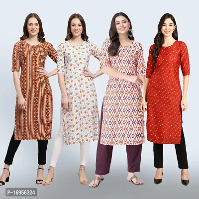 Women Stylish Crepe Straight Kurta